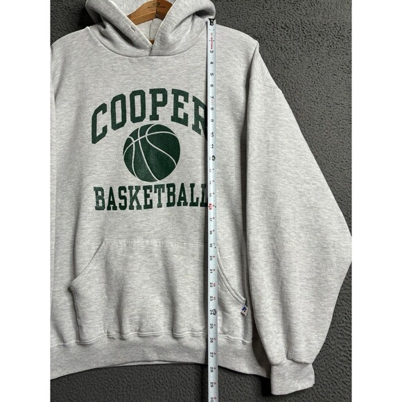 Vintage Y2K Russell Athletic Gray Blank Cotton Men’s Hoodie Size Large - Picture 11 of 14